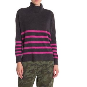 Vince Camuto Striped Turtleneck Sweater